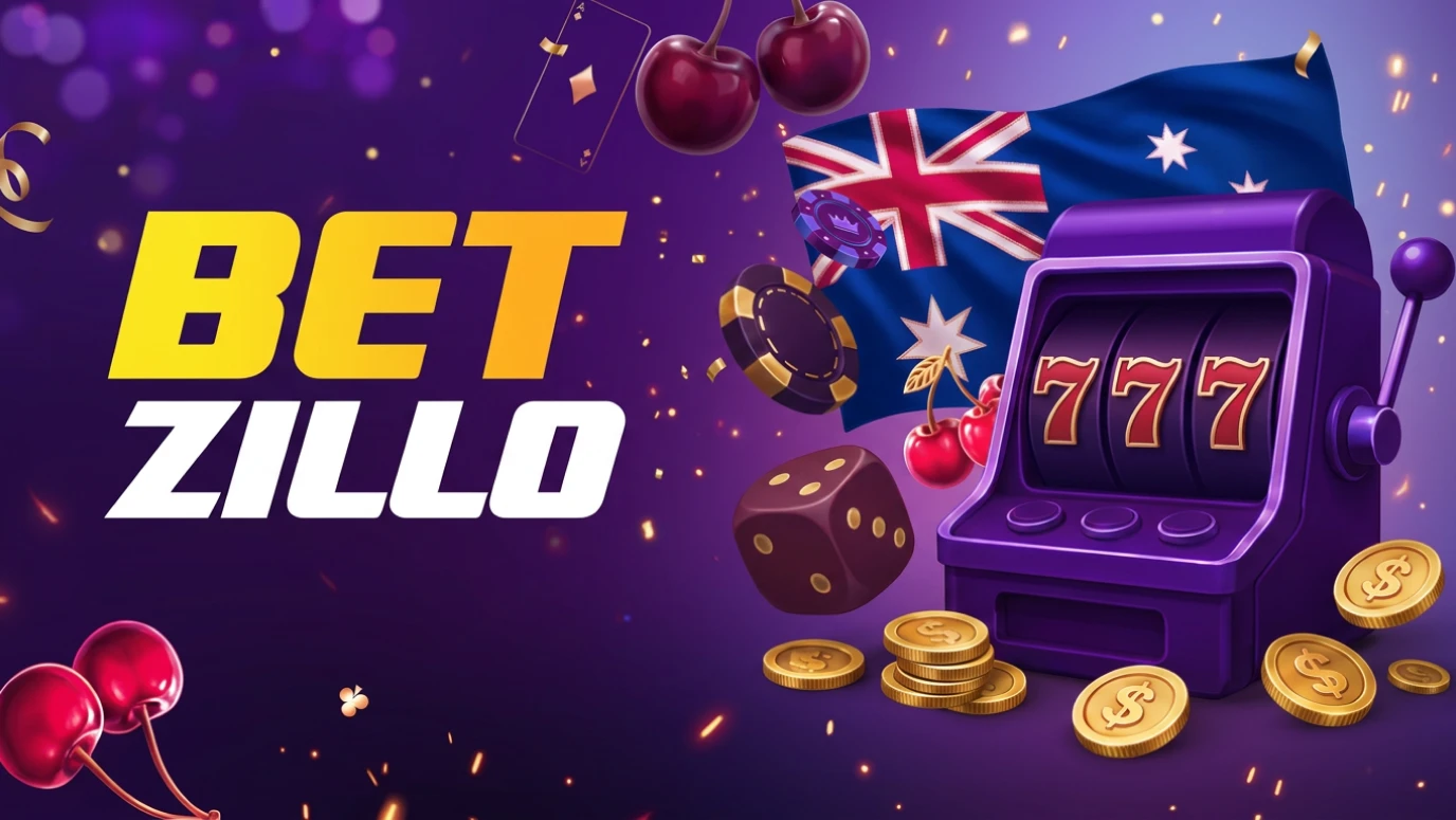 Betzillo online casino for Australia with classic slot machine and AU flag